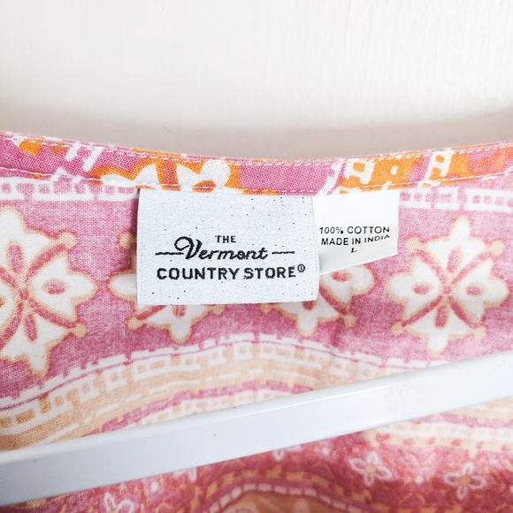 The Vermont Country Store Colorful Bohemian Blouse Women's Large - Picture 4 of 4